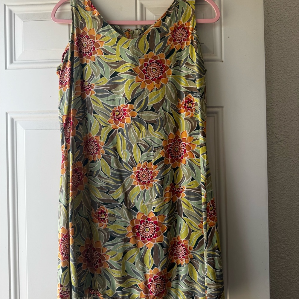 Green Sundress Sleeveless Scoop Neck Mini
